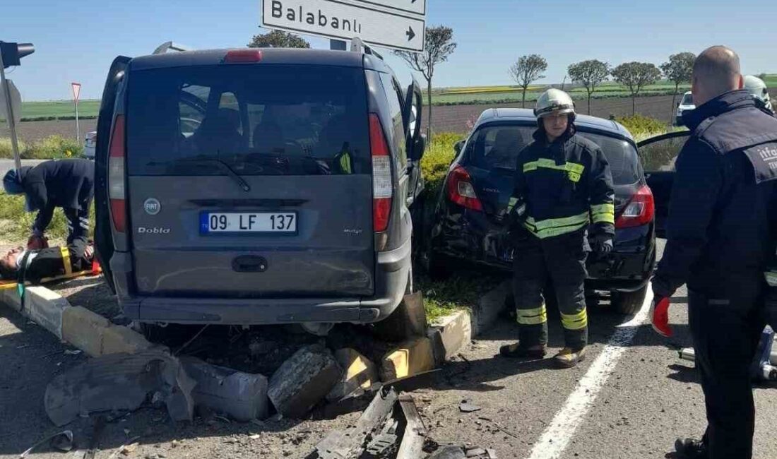 Muratlı ilçesinde meydana gelen trafik kazasında hafif ticari araç ile
