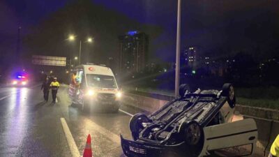 Tekirdağ’ın Çorlu ilçesinde alkollü bir sürücünün direksiyon kontrolünü kaybetmesi sonucu