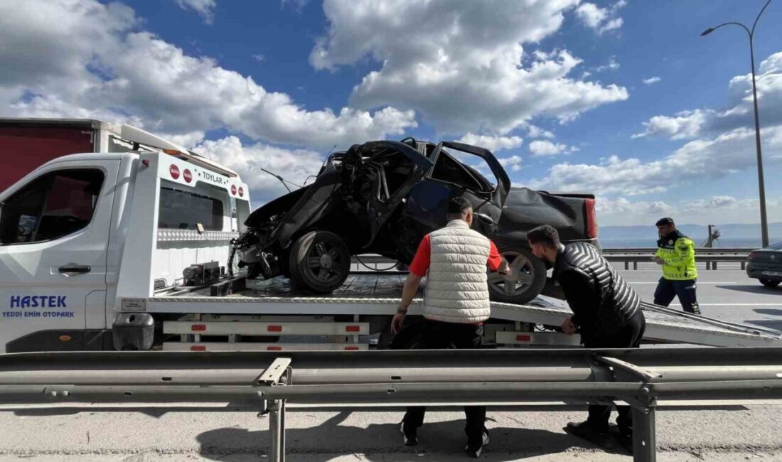 Kocaeli TEM Otoyolu geçişinde yaşanan bir kazada, bir aracın kontrolünü