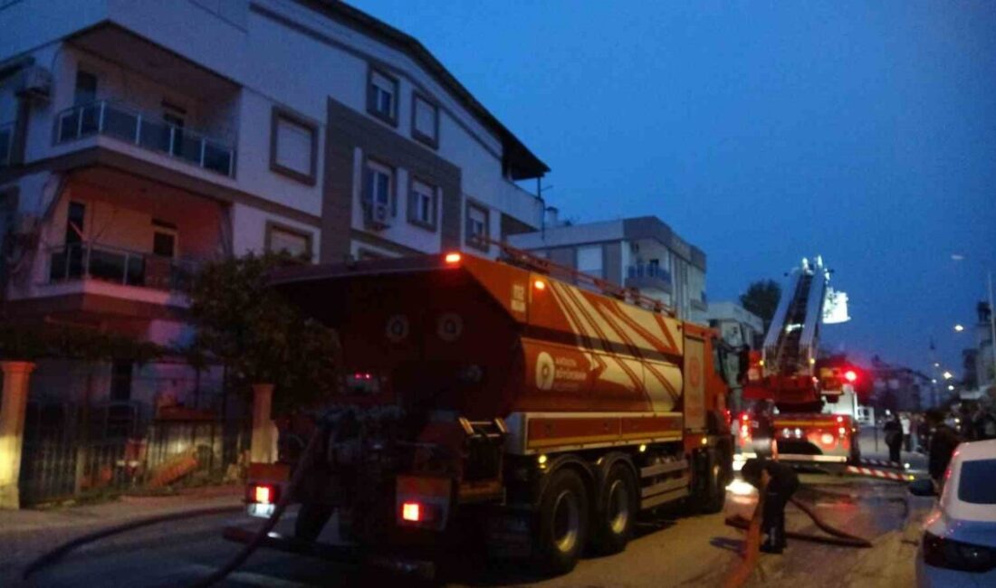 Antalya’nın Kepez ilçesinde bulunan bir apartmanın teras katında meydana gelen