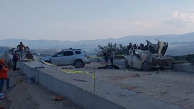 Mut ilçesinde devam eden kaçış rampası inşaatında meydana gelen bir