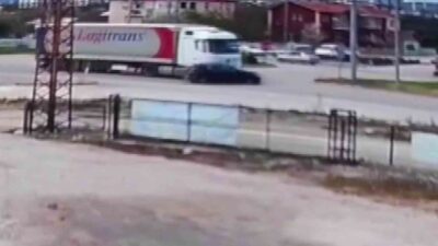 Amasya’da meydana gelen bir kaza, korku dolu anları kayda geçirdi.
