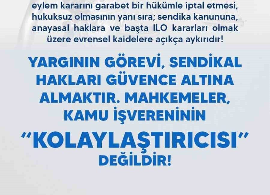 Türk Eğitim-Sen Genel Başkanı Talip Geylan, Yargının sendikal hakları koruma