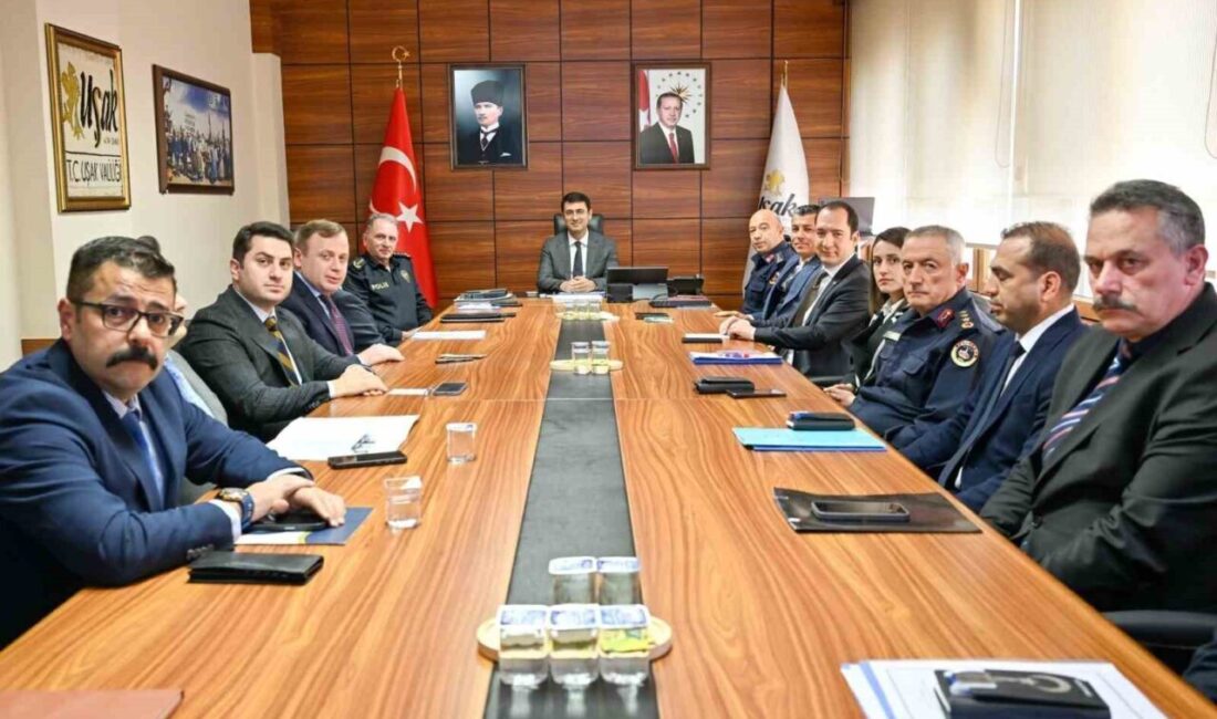 Uşak ilinde, huzur ve güvenliğin sağlanması amacıyla Vali Kartal başkanlığında