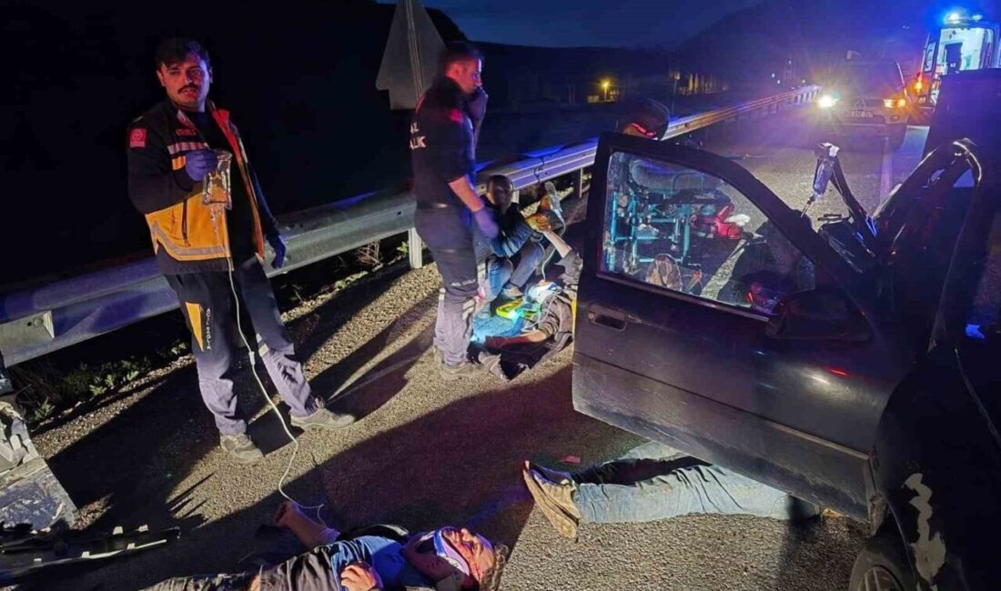 Van’ın Muradiye ilçesinde meydana gelen trafik kazasında, kaçak göçmen taşıyan