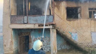 Van’ın İpekyolu ilçesinde yer alan terkedilmiş bir binada meydana gelen