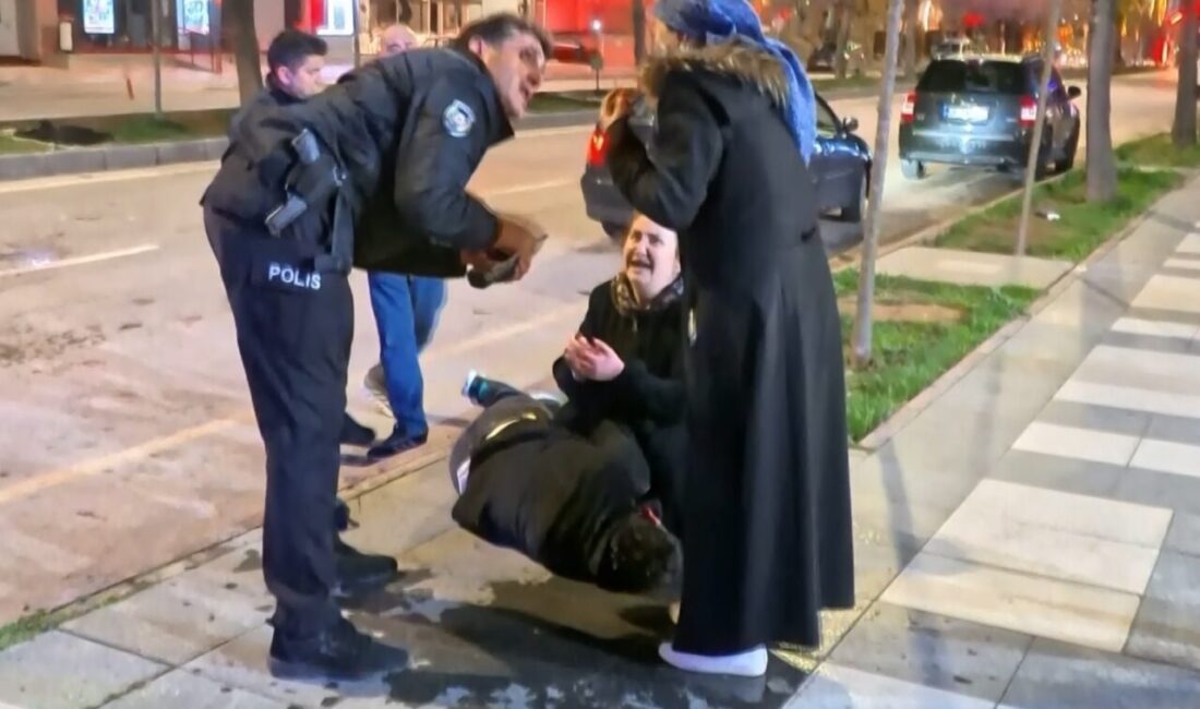 Aksaray’da bir market önünde meydana gelen “yan baktın” kavgasında taş
