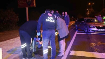 Nevşehir’de meydana gelen maddi hasarlı trafik kazasının ardından vatandaşlar, alkollü