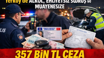 Yerköy İlçe Emniyet Müdürlüğü ekipleri tarafından gerçekleştirilen şok uygulamada, toplamda