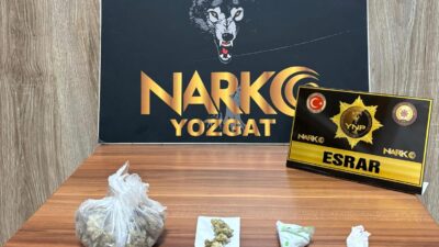 Yozgat/Yerköy Narkotik Suçlarla Mücadele Şube Müdürlüğü ekipleri ile Yerköy Suç