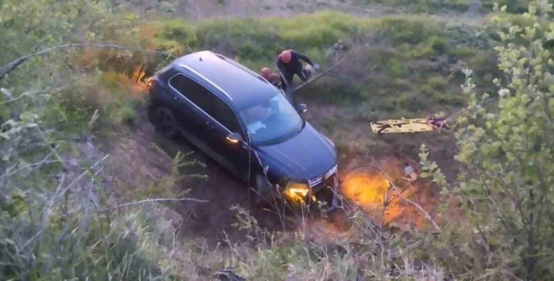 Balıkesir’in Bandırma ilçesinde bir sürücü, Sahil Yenice yolunda seyir halindeyken
