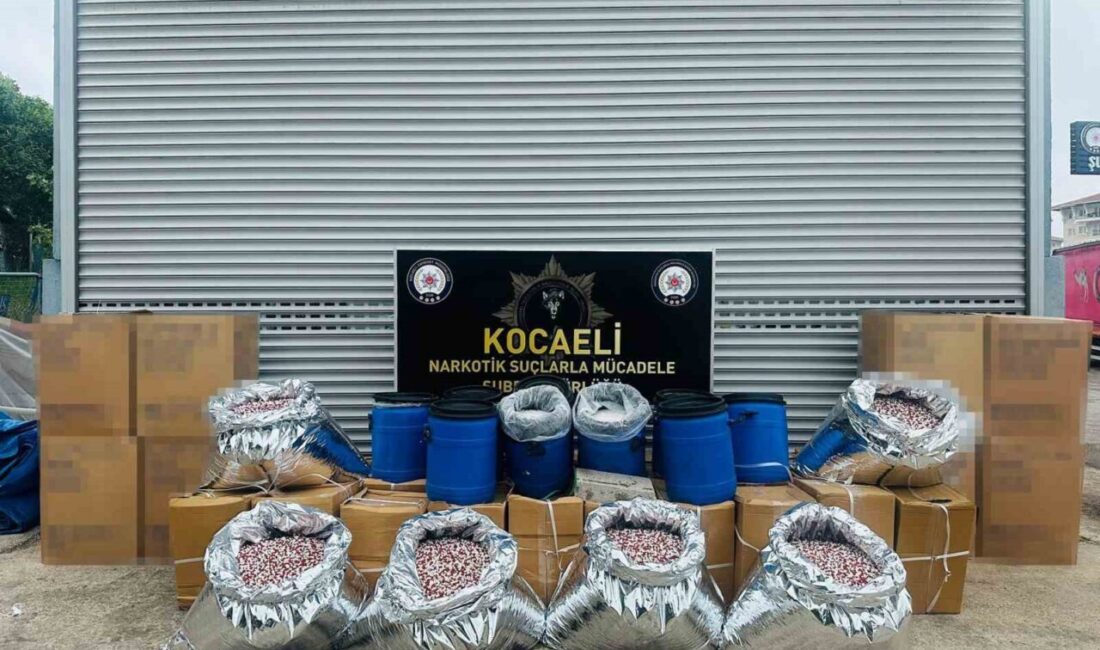 Darıca ilçesinde polis ekipleri tarafından gerçekleştirilen operasyonda, 40 milyon hap
