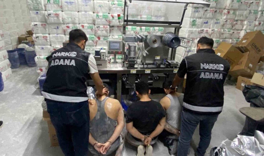 Adana’da narkotik polisinin Adana ve Mersin’de faaliyet gösteren sentetik ecza