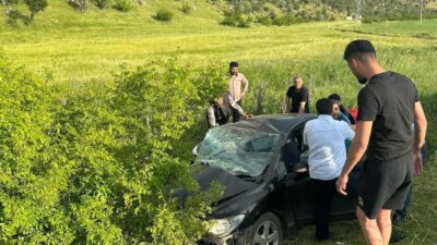 Adıyaman’ın Gölbaşı ilçesinde meydana gelen trafik kazasında iki aracın kafa