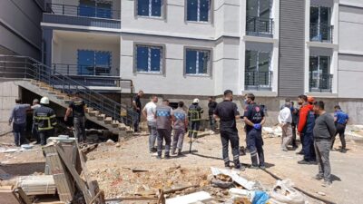 Adıyaman’da bir inşaat alanında meydana gelen doğalgaz borusu patlaması sonucu