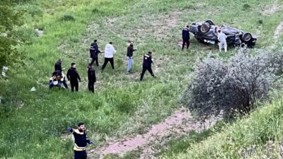 Adıyaman ilinde meydana gelen bir trafik kazasında bir aracın kontrolden