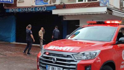 Alanya ilçesindeki bir iş yerinde, sabah saatlerinde meydana gelen olayda,