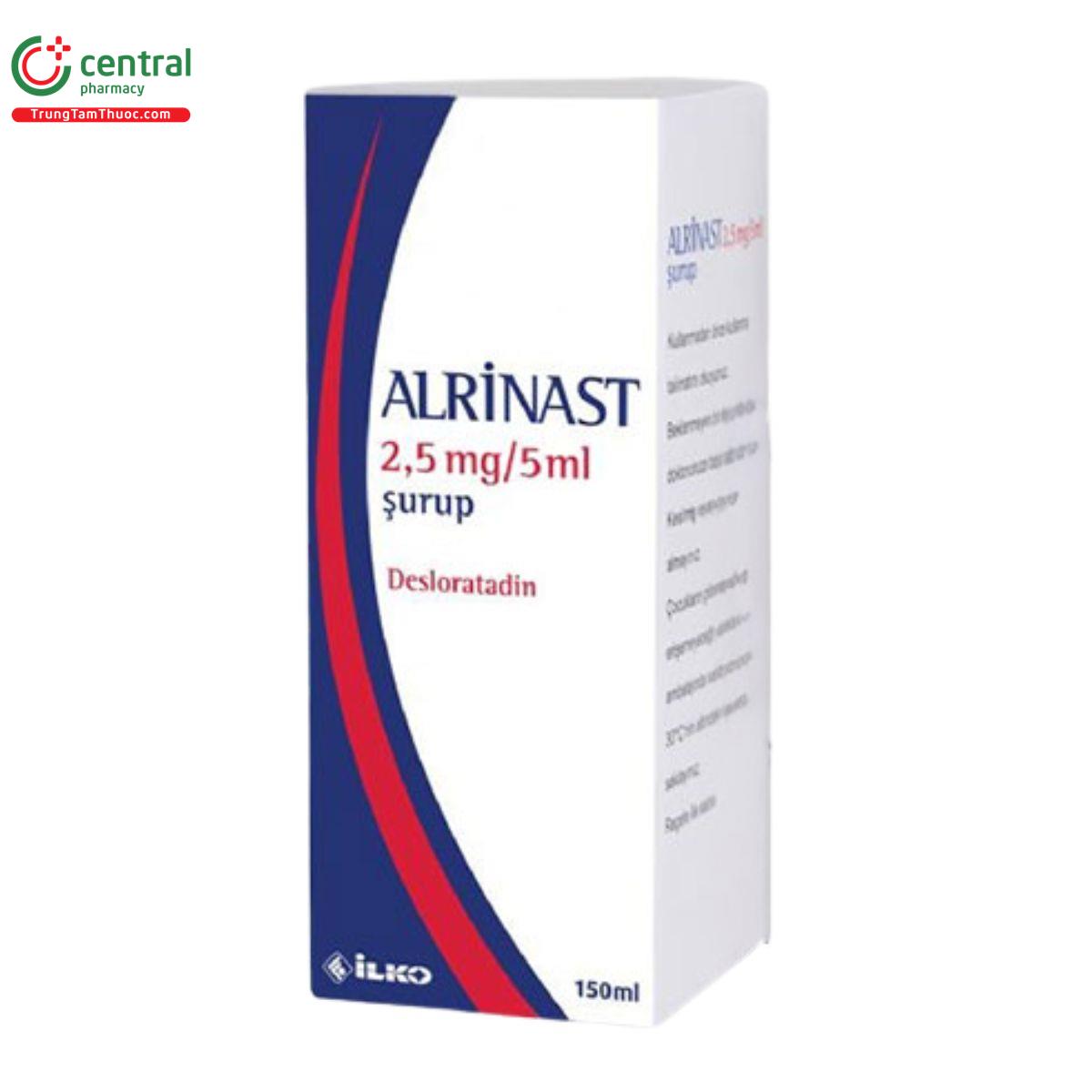 Thuốc Alrinast 2.5mg/5ml điều trị triệu chứng sổ mũi, ngạt mũi, mề đay