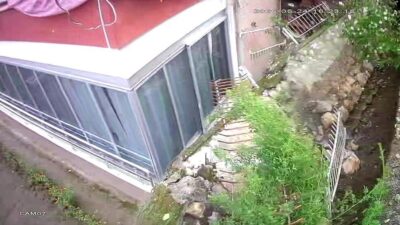 Amasya’da bir binanın bahçe duvarının çökme anları, 6 gün önce