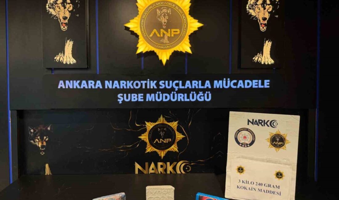 Ankara’nın Kahramankazan ilçesinde yapılan bir operasyonda 3 kilo 240 gram