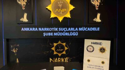 Ankara’nın Kahramankazan ilçesinde yapılan bir operasyonda 3 kilo 240 gram