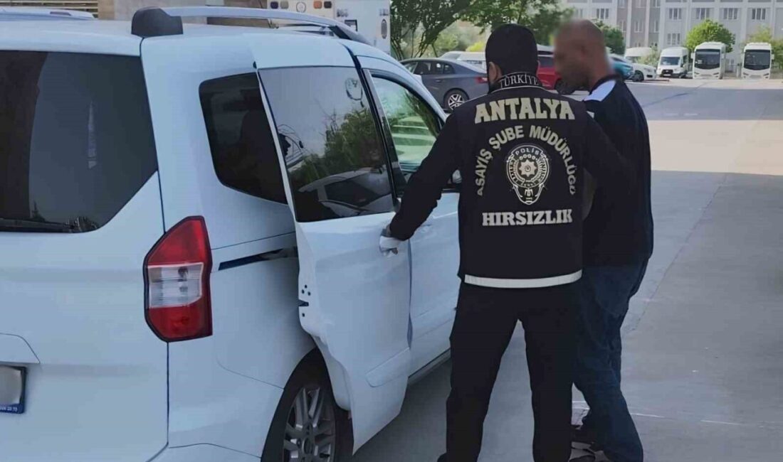 Antalya’da, evden ve açıktan hırsızlık olaylarına karıştığı belirlenen şüpheli, yaklaşık