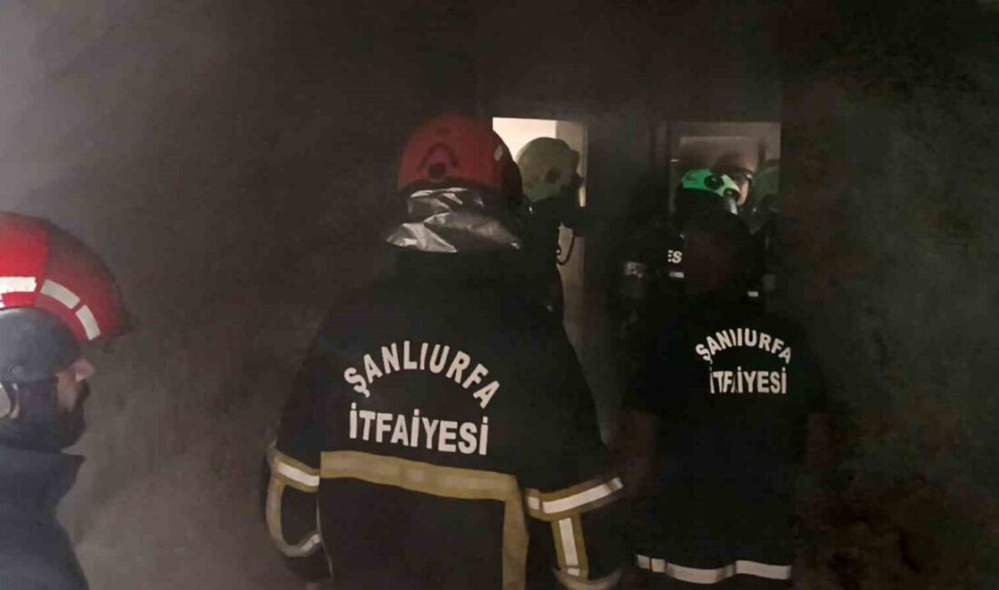 Şanlıurfa’nın işlek caddelerinden Sarayönü Caddesi’nde bulunan bir apartmandan yükselen dumanlar