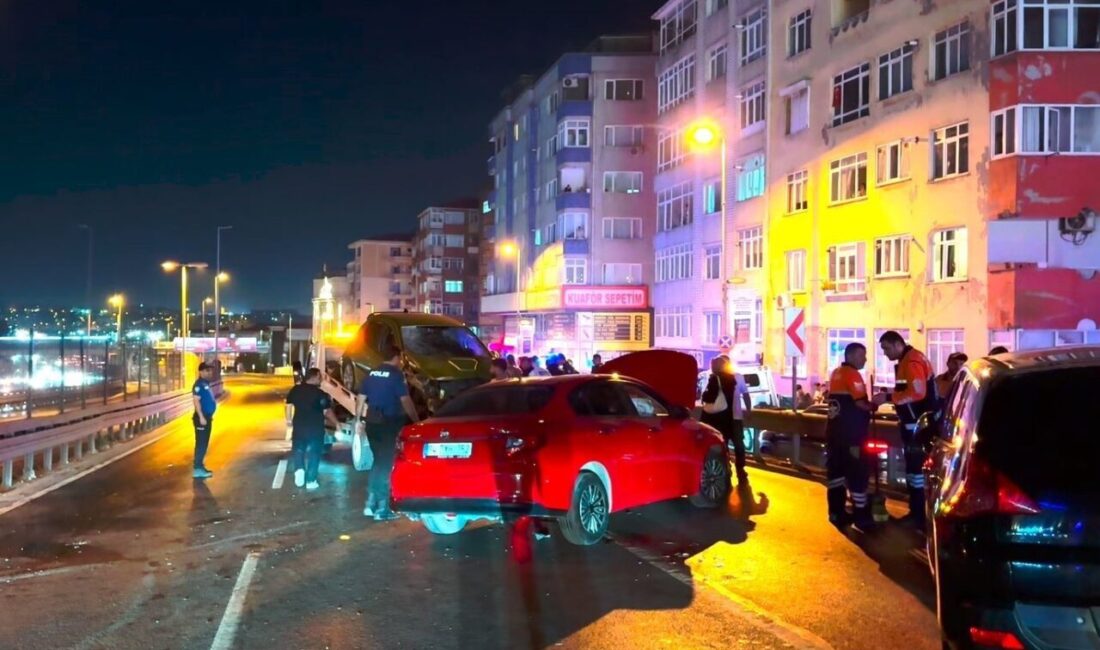 D-100 karayolunda meydana gelen zincirleme kazada, yolun ortasında arıza yapan