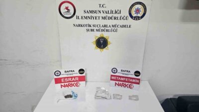 Samsun’un Bafra ilçesinde polis ekipleri tarafından düzenlenen bir uyuşturucu operasyonunda
