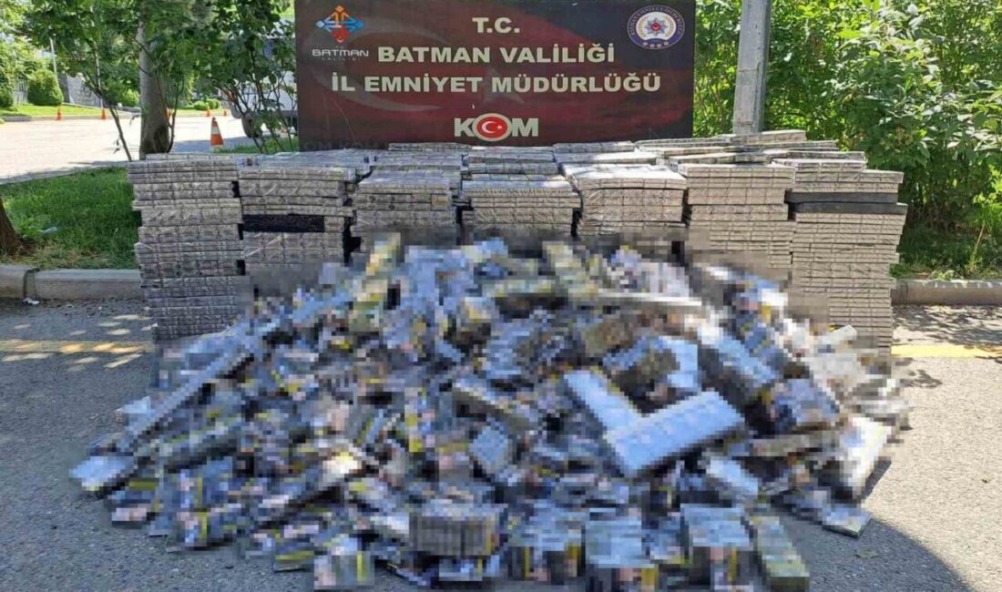 Batman ilinde Kaçakçılık ve Organize Suçlarla Mücadele Şube Müdürlüğü ekipleri,