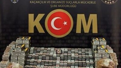 Bozüyük ilçesinde düzenlenen kaçak tütün operasyonunda 22 bin 400 adet