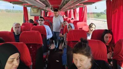 Bilecik’te şehirlerarası bir yolcu otobüsünde, jandarma trafik ekipleri tarafından sivil