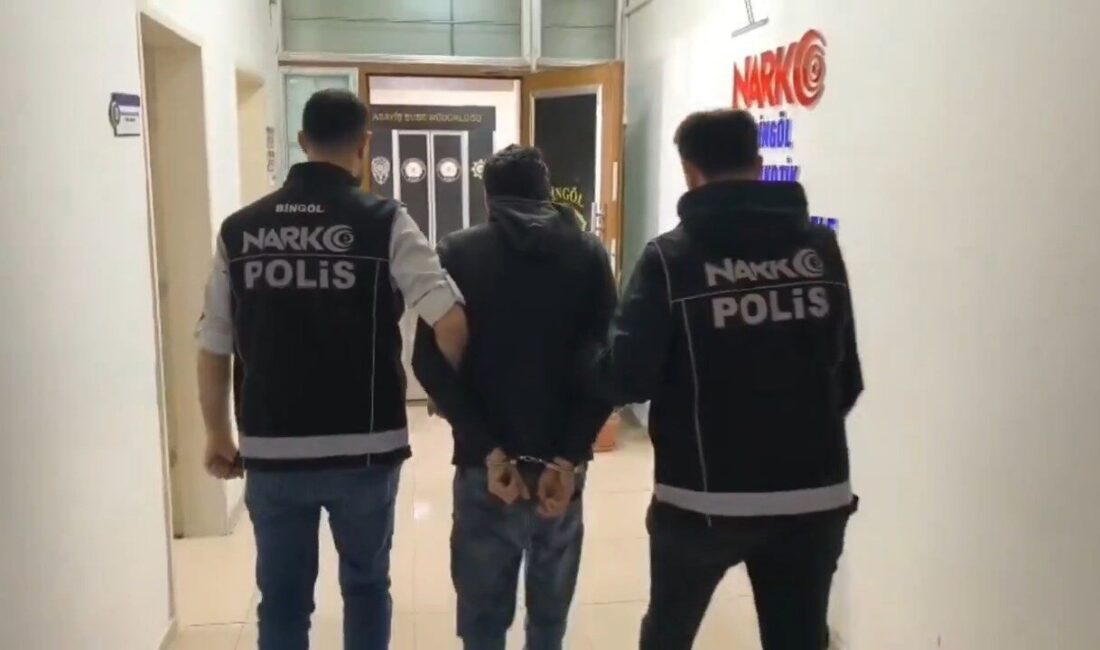 Bingöl’de polis ekipleri, uyuşturucuyla mücadele kapsamında yaptıkları operasyonda bir kişiyi