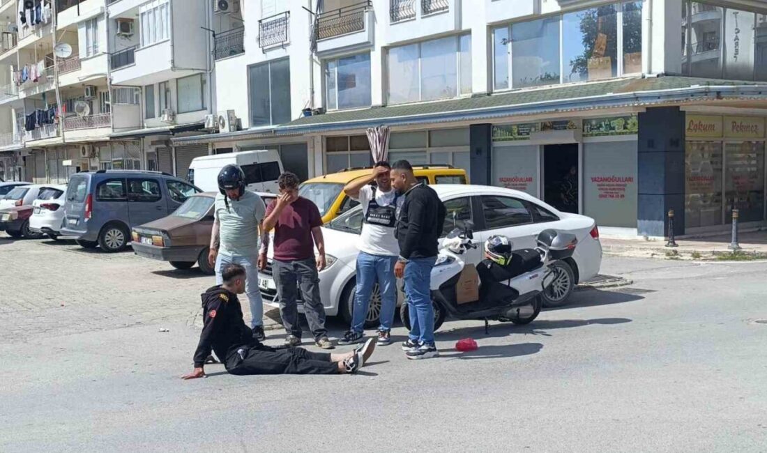 Antalya’nın Manavgat ilçesinde, motosiklet sürücüsü Serkan Dertli, bisikletli bir çocuğa