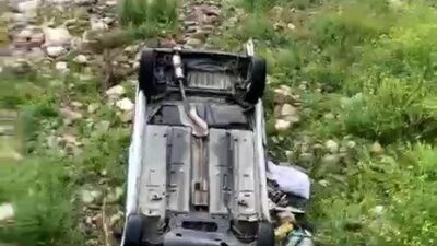 Bolu’nun Mengen ilçesinde meydana gelen kazada, bir hafif ticari aracın