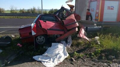 Bolu’da, sabah saatlerinde meydana gelen trafik kazasında, Anadolu Otoyolu’nun Dörtdivan