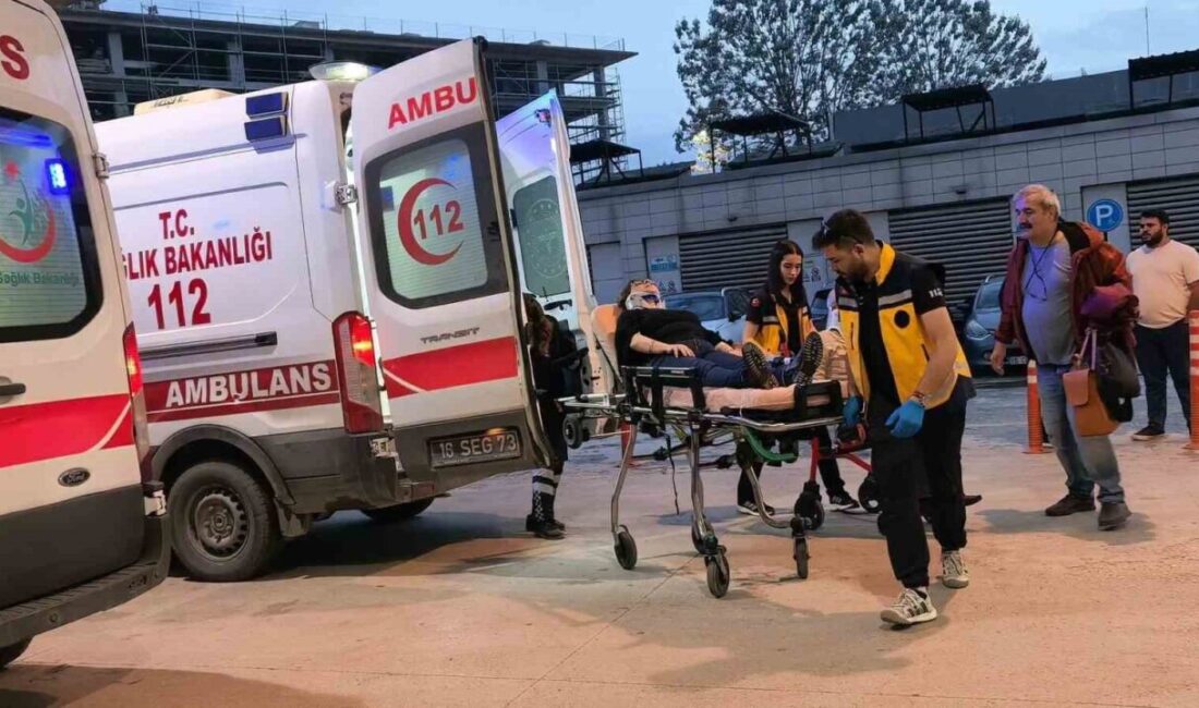 Bursa’nın İnegöl ilçesinde meydana gelen trafik kazasında, bir beton mikseri