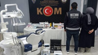Bursa’nın İnegöl ilçesinde, KOM polis ekipleri tarafından gerçekleştirilen operasyonda sahte