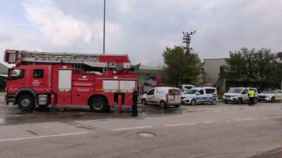 Bir sunta fabrikasında meydana gelen yangın, Bursa’nın İnegöl ilçesinde gerçekleşti.