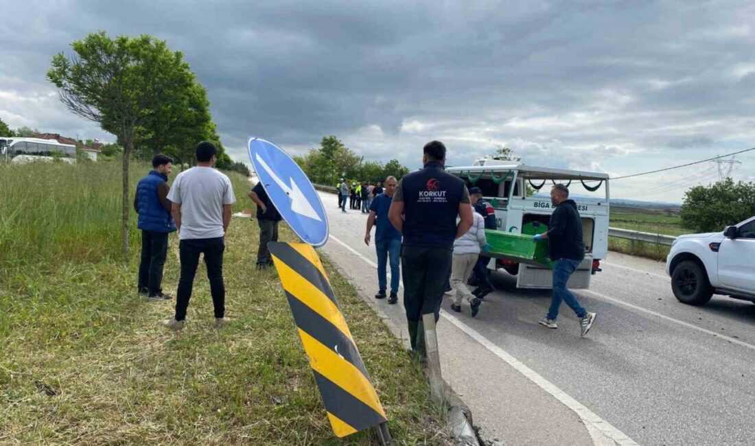 Biga ilçesinde meydana gelen trafik kazasında 2 kişi hayatını kaybetti