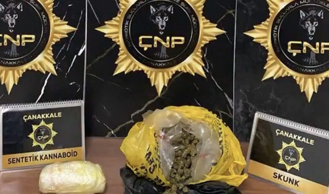 Çanakkale’de Narkotik Suçlarla Mücadele Şube Müdürlüğü’nün operasyonunda, piyasa değeri 51