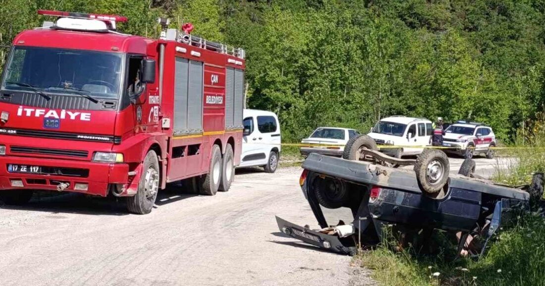 Çanakkale’nin Çan ilçesinde, sabah saatlerinde meydana gelen bir kaza sonucu