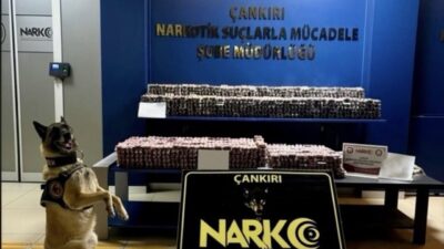 Çankırı’da polis ekipleri tarafından gerçekleştirilen operasyonda 85 bin adet uyuşturucu