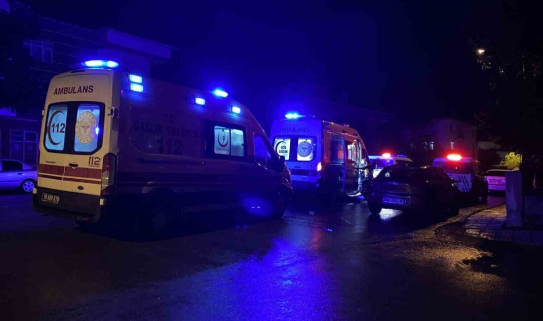 Çorum’da, Bahçelievler Mahallesi’nde meydana gelen olayda, iki genç, bilinmeyen bir