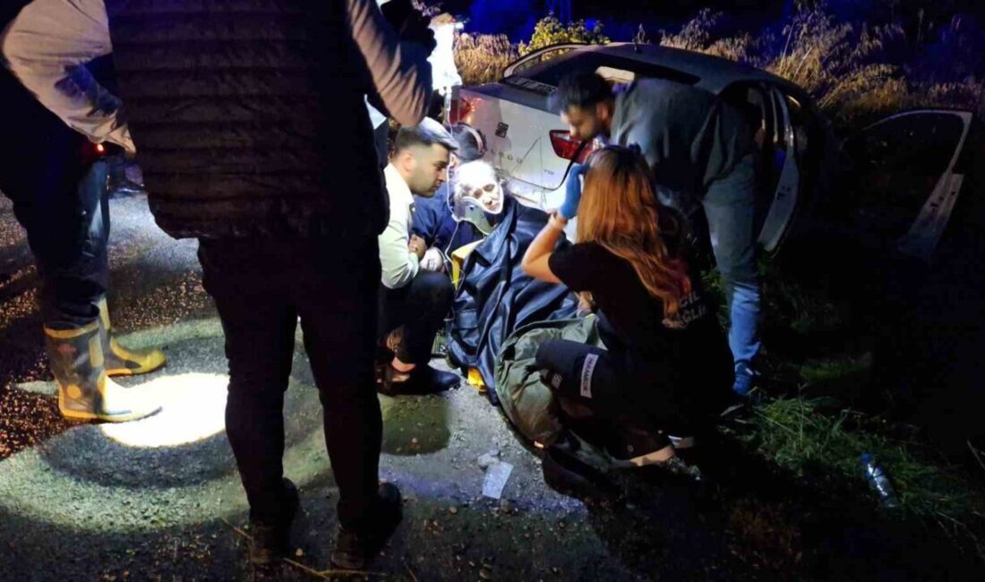 Çorum’un İskilip ilçesinde meydana gelen trafik kazasında iki otomobil çarpıştı