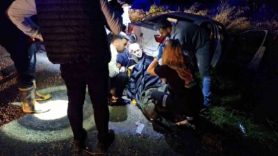 Çorum’un İskilip ilçesinde meydana gelen trafik kazasında iki otomobil çarpıştı