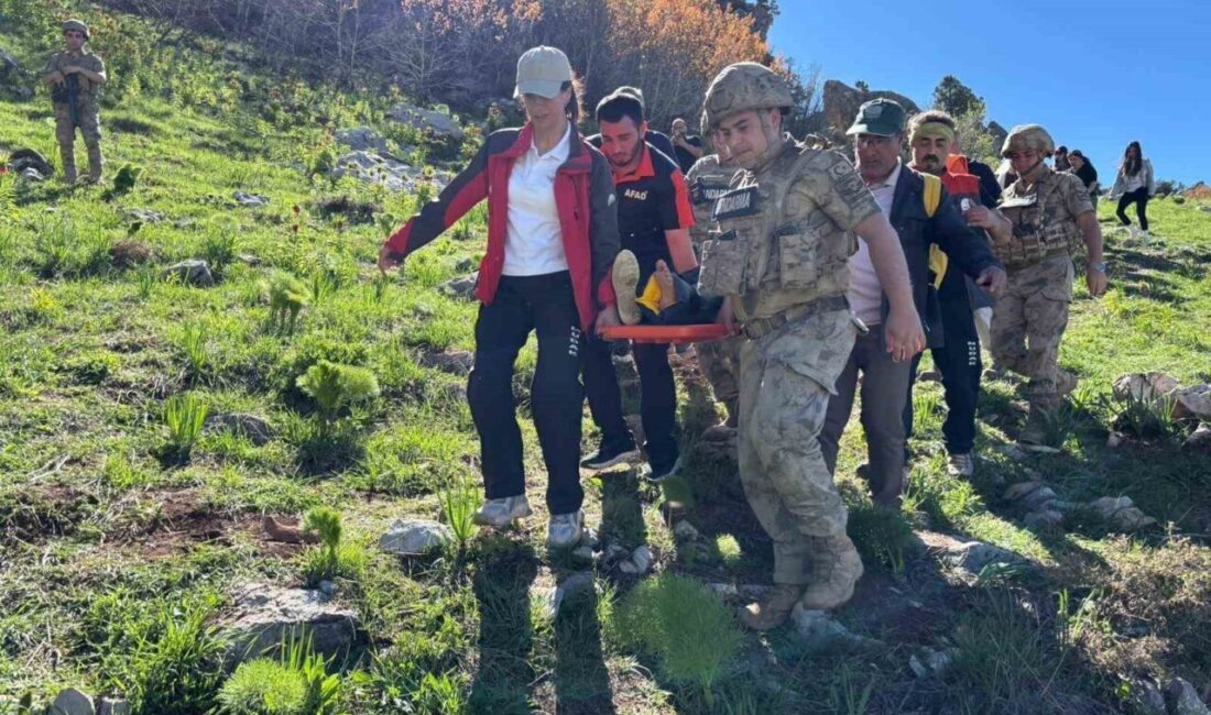 Tunceli’nin Ovacık ilçesinde dağlık alanda yaralanan bir vatandaş, ayağını kırması