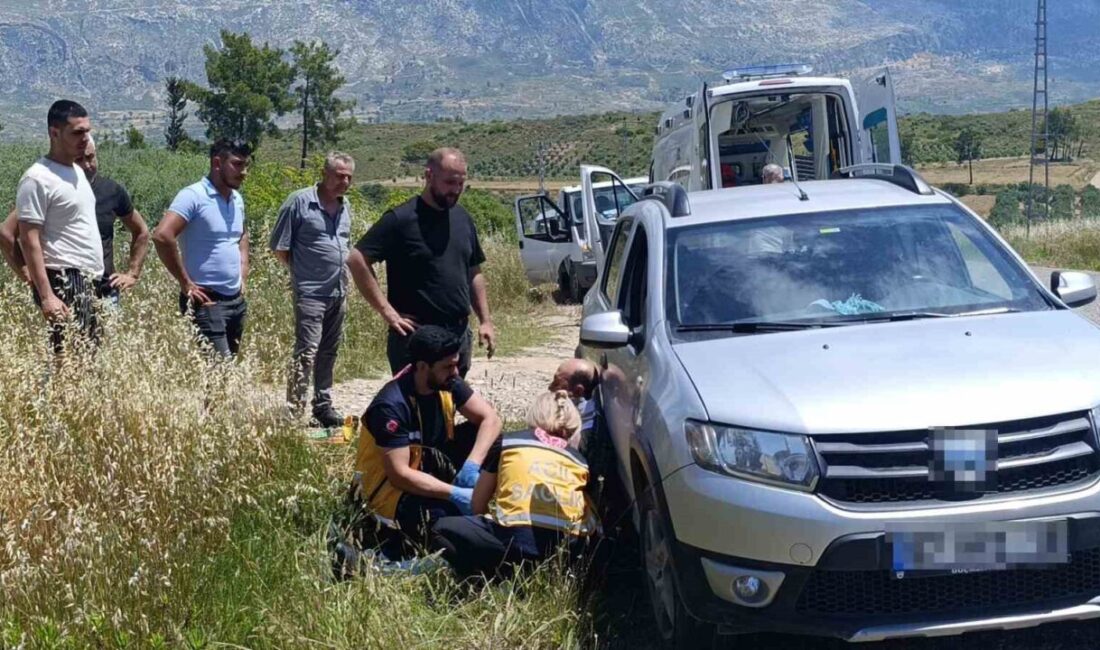 Manavgat ilçesinde meydana gelen bir kaza sonucunda traktör devrilmiş ve