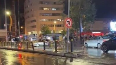 Elazığ’ın işlek caddelerinden biri olan Gazi Caddesi’nde drift yapan bir