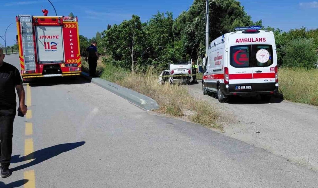 Edremit ilçesinde bugün sabah saatlerinde meydana gelen tek taraflı trafik